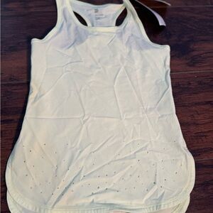 All in Motion White Fitted Sleeveless Tank Top